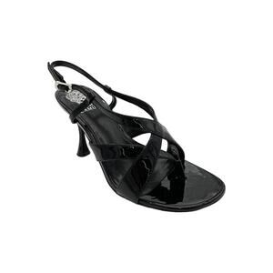 Vince Camuto Women's Miloani Flare Heel Sandal Soft Black - Medium